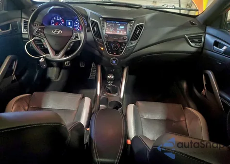 2016 Hyundai Veloster Turbo z USA, uszkodzony, nr VIN KMHTC6AE3GU301765